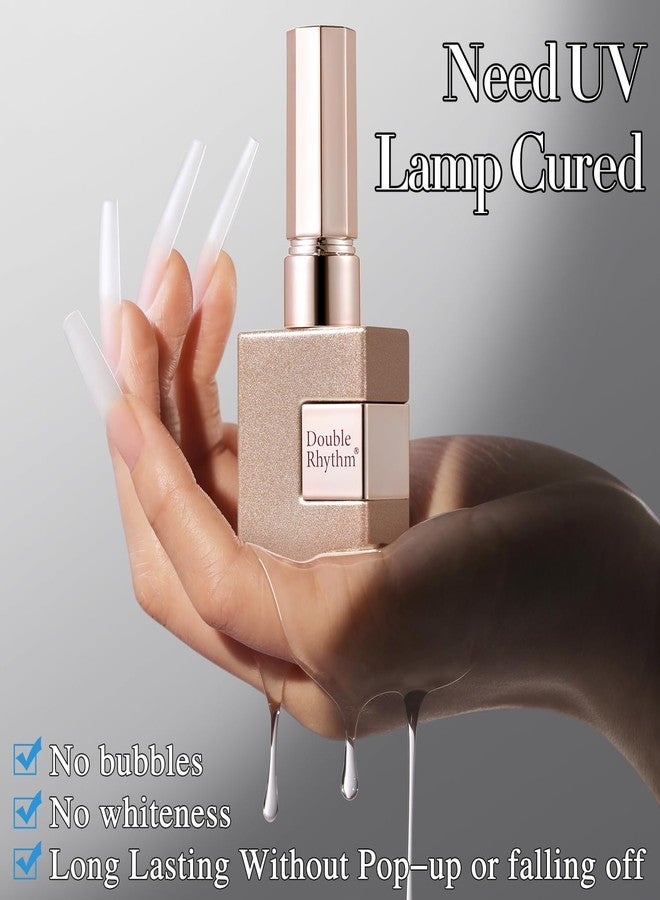 دابل ريذم جل لاصق للأظافر من دبل ريذم، 0.5 أونصة، مناسب لأطراف الأظافر الأكريليكية الصناعية والأظافر اللاصقة. يلزم استخدام مصباح جل لاصق للأظافر. - Image 5